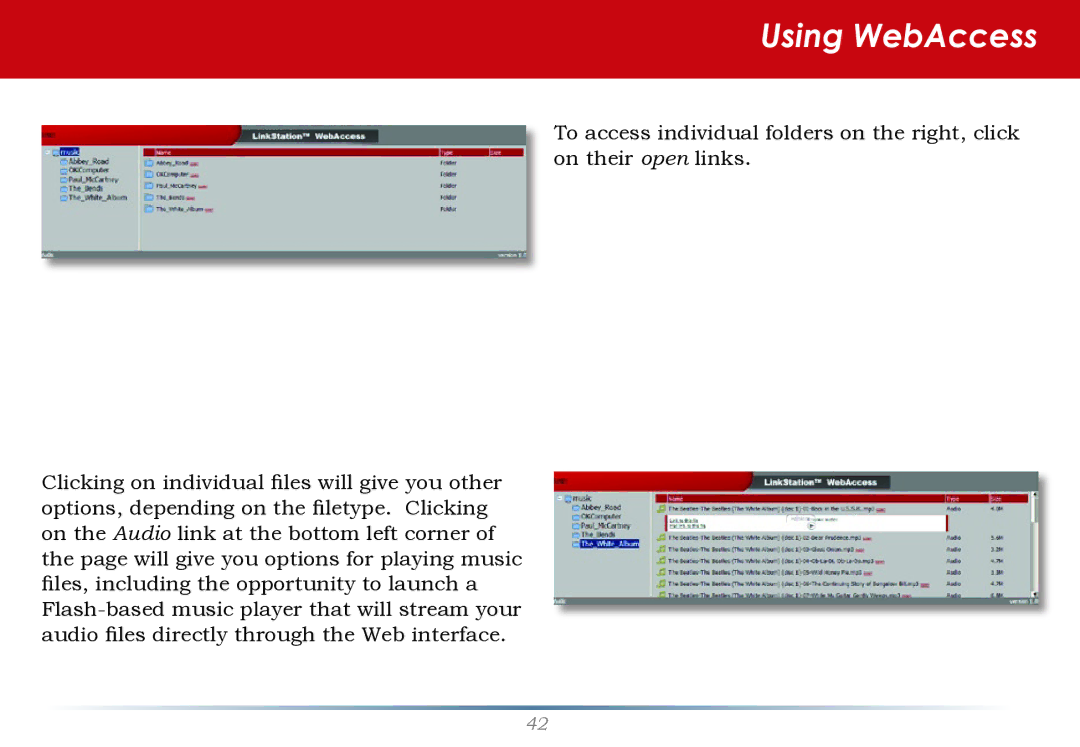 Buffalo Technology LS-WTGL/R1 manual Using WebAccess 