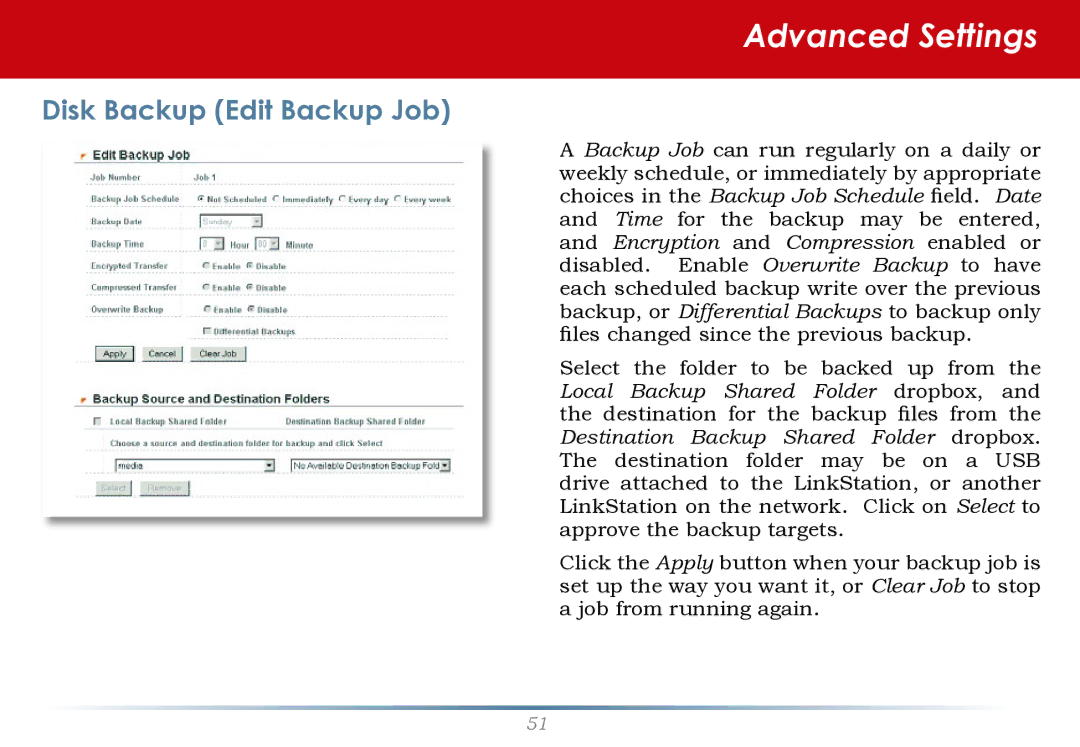 Buffalo Technology LS-WTGL/R1 manual Disk Backup Edit Backup Job 