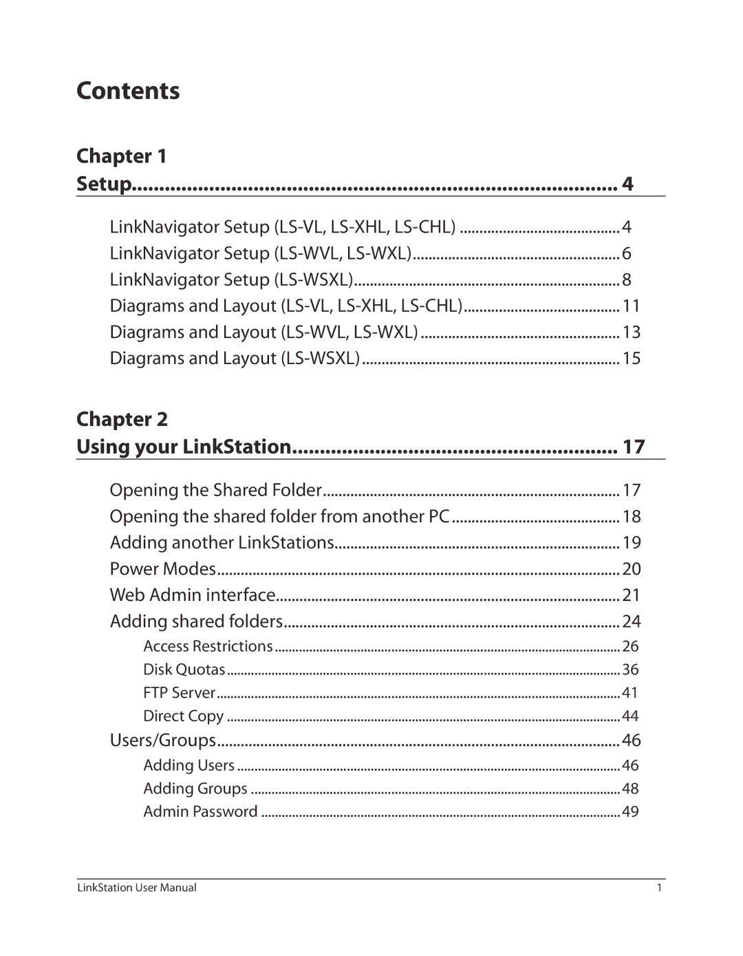 Buffalo Technology LSV40TL user manual Contents 