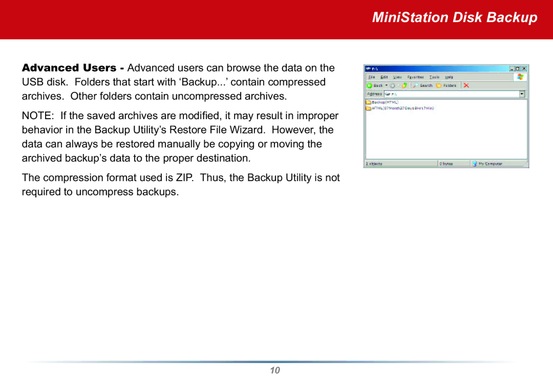 Buffalo Technology user manual MiniStation Disk Backup 