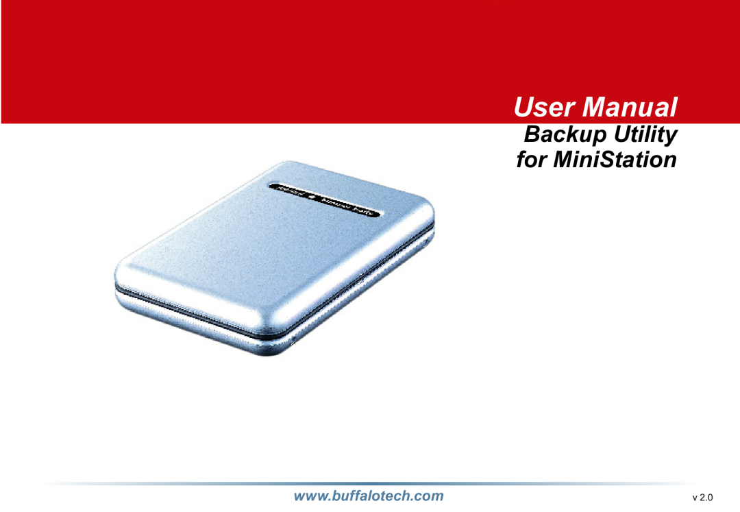 Buffalo Technology user manual User Manual, Backup Utility for MiniStation 