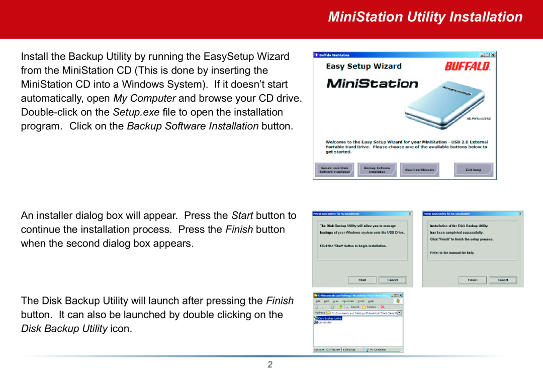 Buffalo Technology user manual MiniStation Utility Installation 