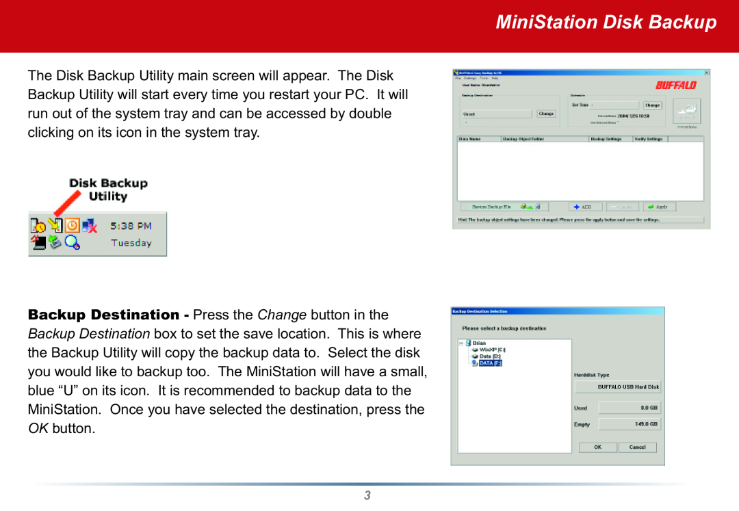 Buffalo Technology user manual MiniStation Disk Backup 