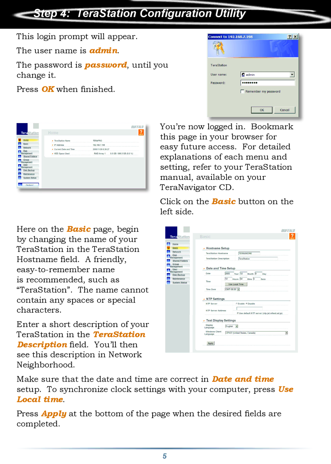 Buffalo Technology none setup guide TeraStation Configuration Utility 