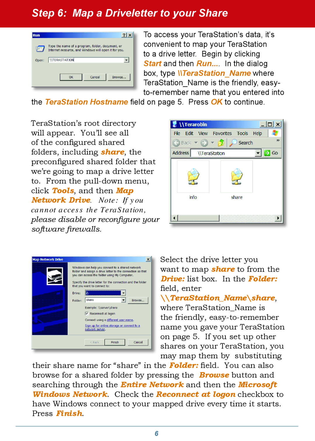 Buffalo Technology none setup guide Map a Driveletter to your Share 