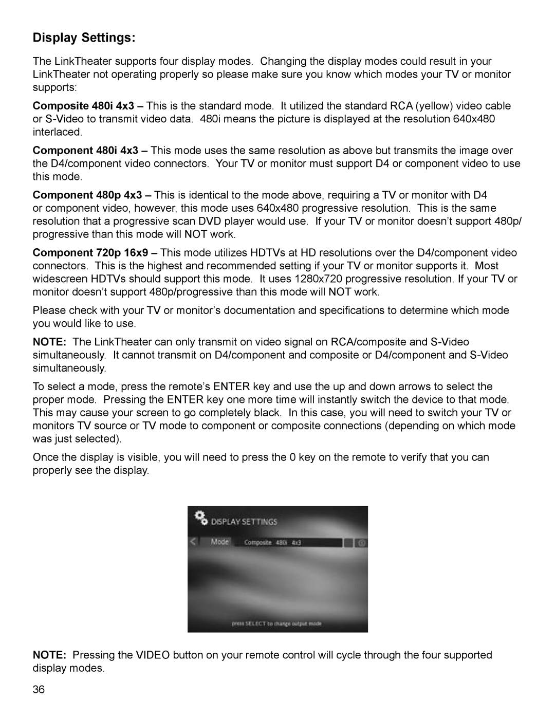 Buffalo Technology P4LWAG manual Display Settings 