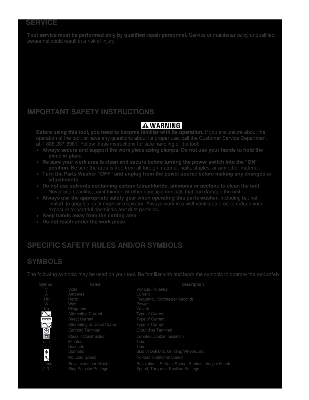 Buffalo Technology PWASH40201407 Service, Save These Instructions For Future Reference, Important Safety Instructions 