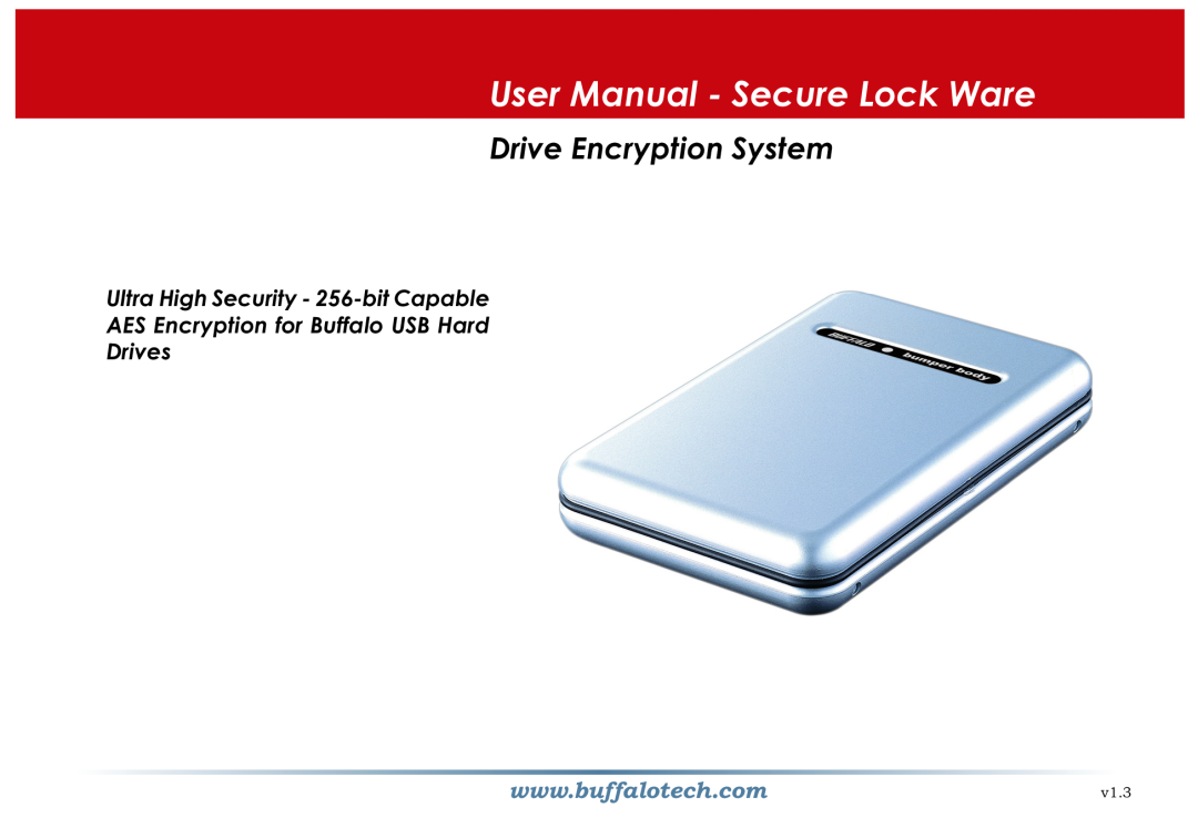 Buffalo Technology user manual User Manual - Secure Lock Ware, Drive Encryption System 