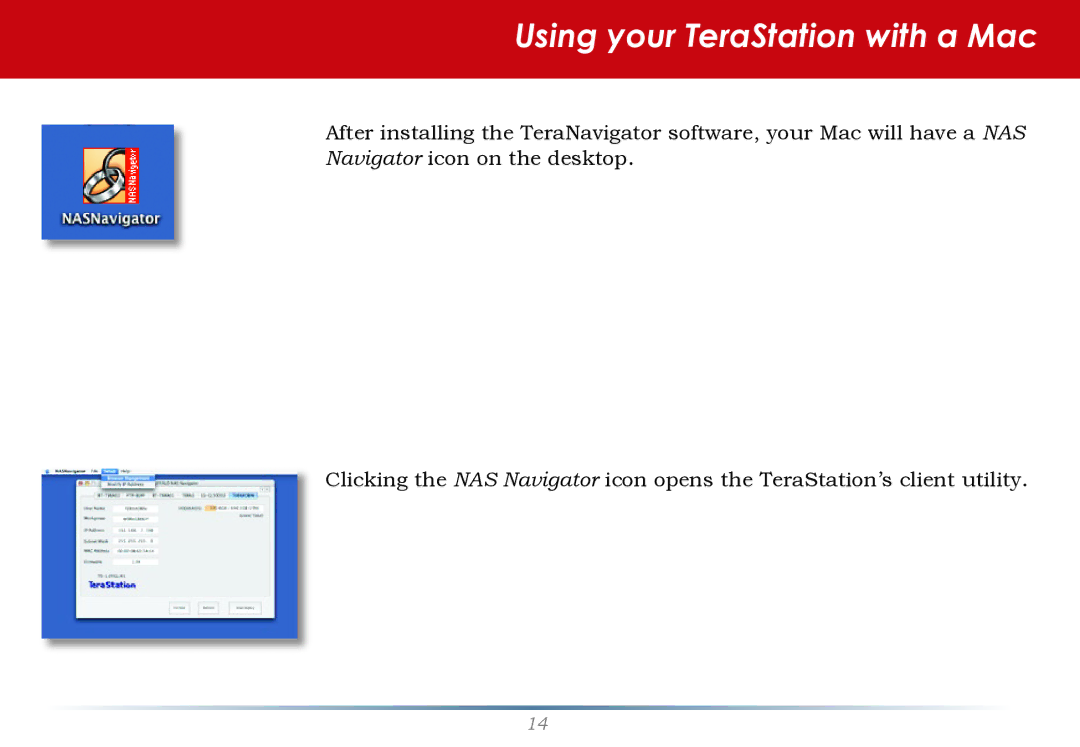 Buffalo Technology TS-RHTGL/R5 user manual Using your TeraStation with a Mac 