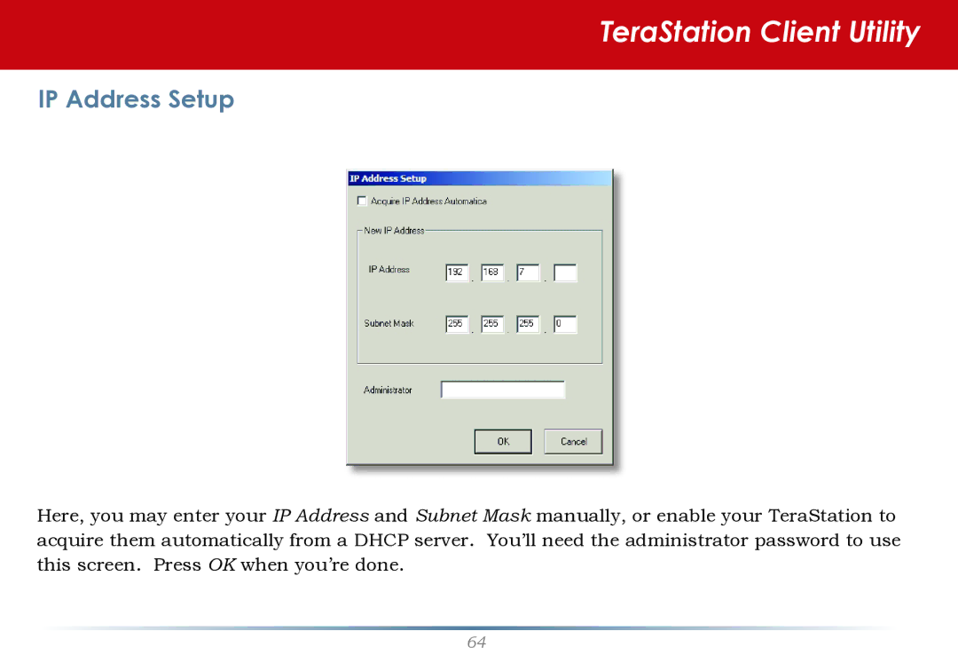 Buffalo Technology TS-RHTGL/R5 user manual IP Address Setup 