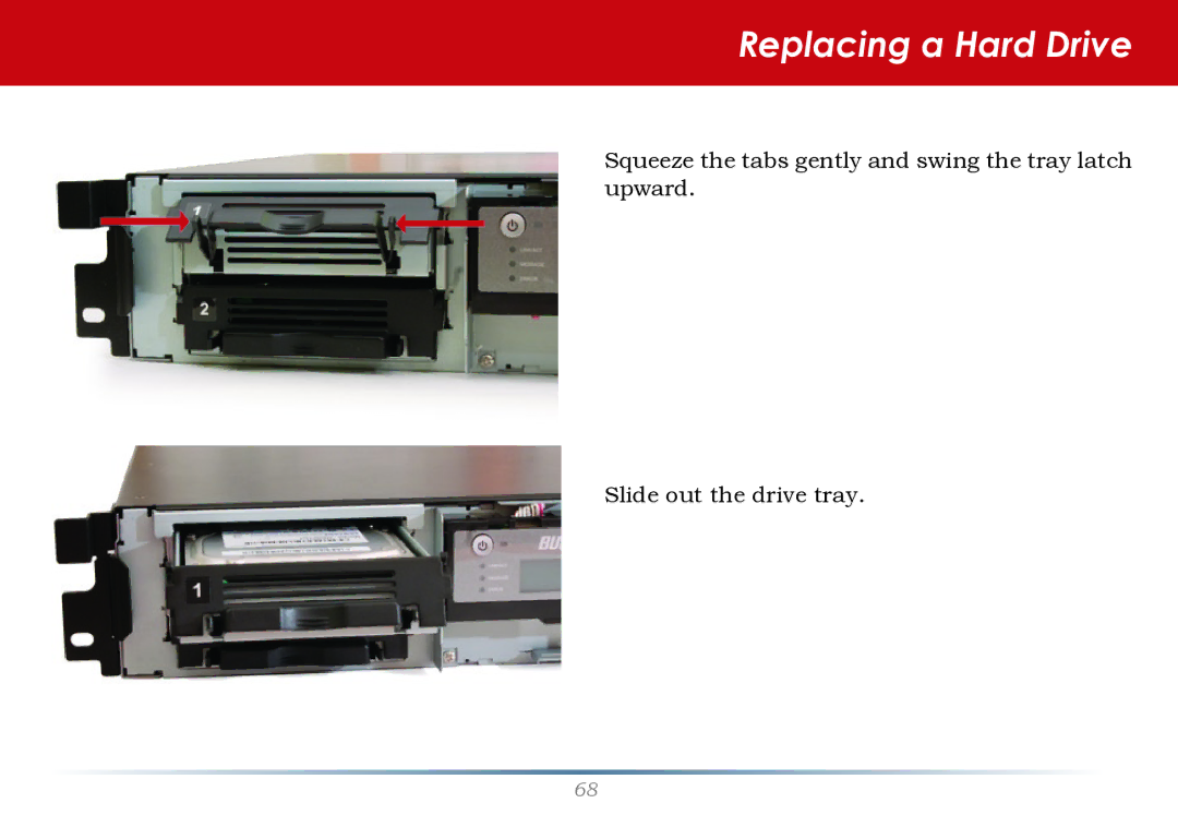 Buffalo Technology TS-RHTGL/R5 user manual Replacing a Hard Drive 