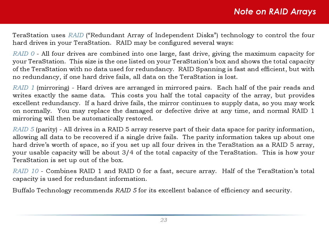 Buffalo Technology TS-RITGL/R5 user manual 