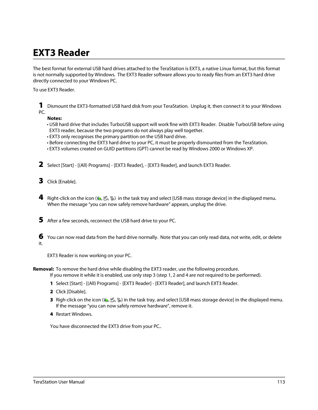 Buffalo Technology TSXE80TLR5, TS-RXL user manual EXT3 Reader 