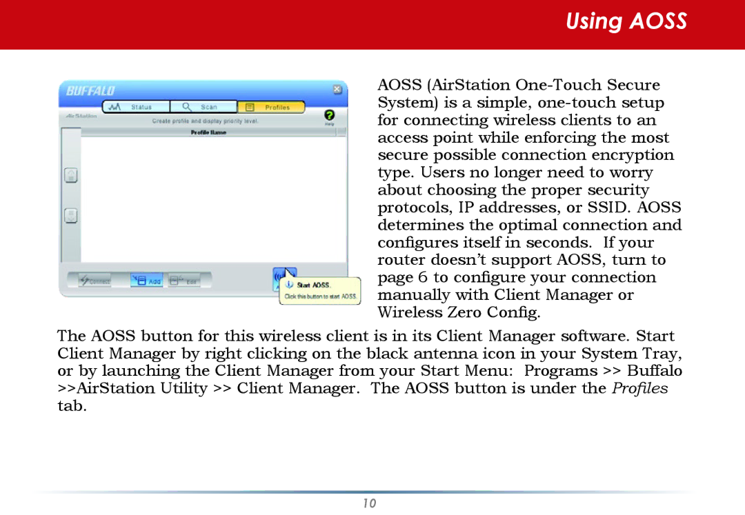 Buffalo Technology User Manual user manual Using Aoss 