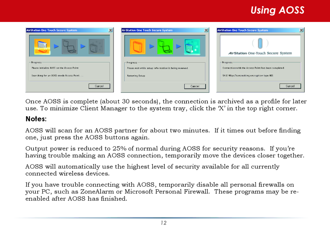 Buffalo Technology User Manual user manual Using Aoss 