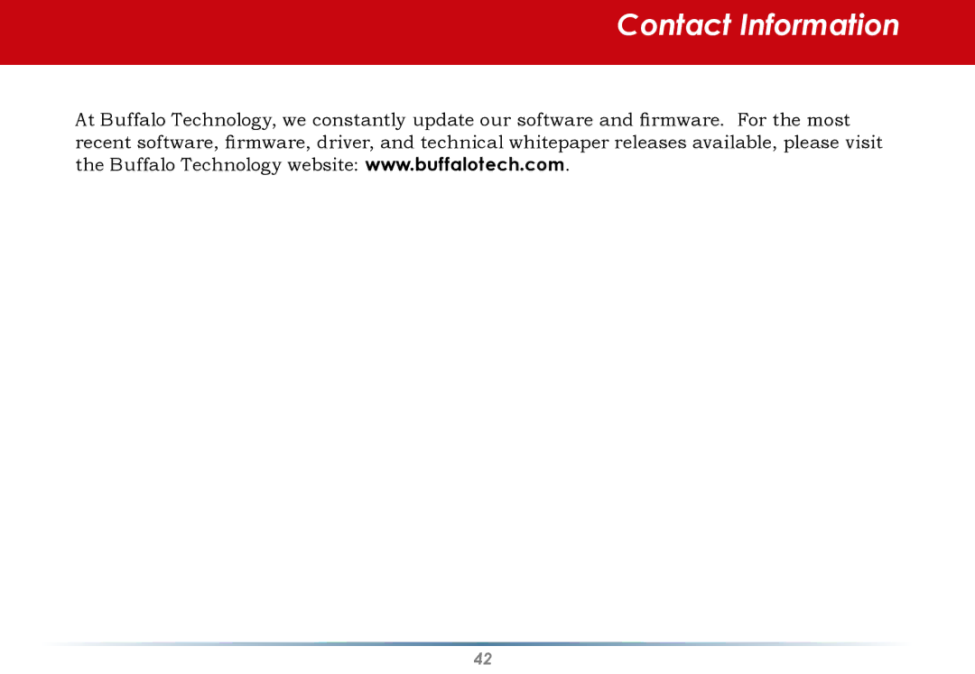 Buffalo Technology User Manual user manual Contact Information 