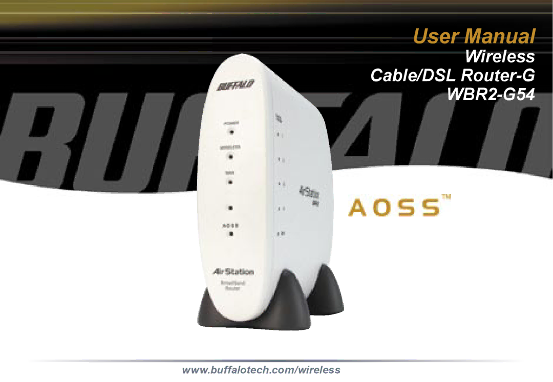 Buffalo Technology user manual Wireless Cable/DSL Router-G WBR2-G54 