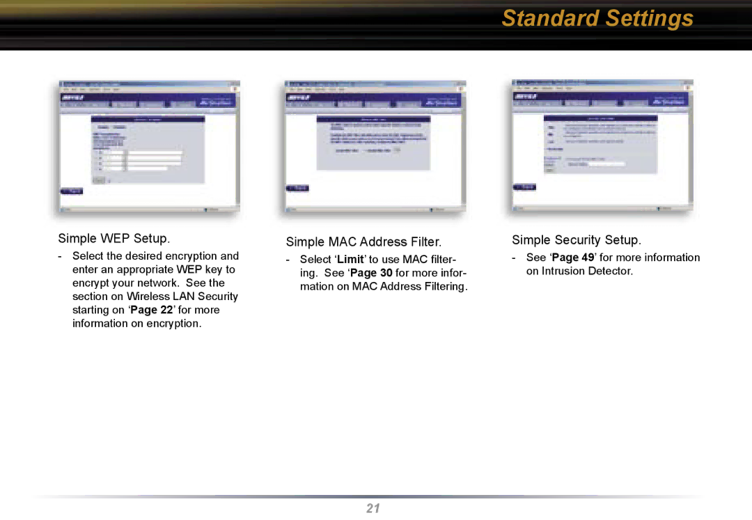 Buffalo Technology WBR2-G54 user manual Simple Security Setup 