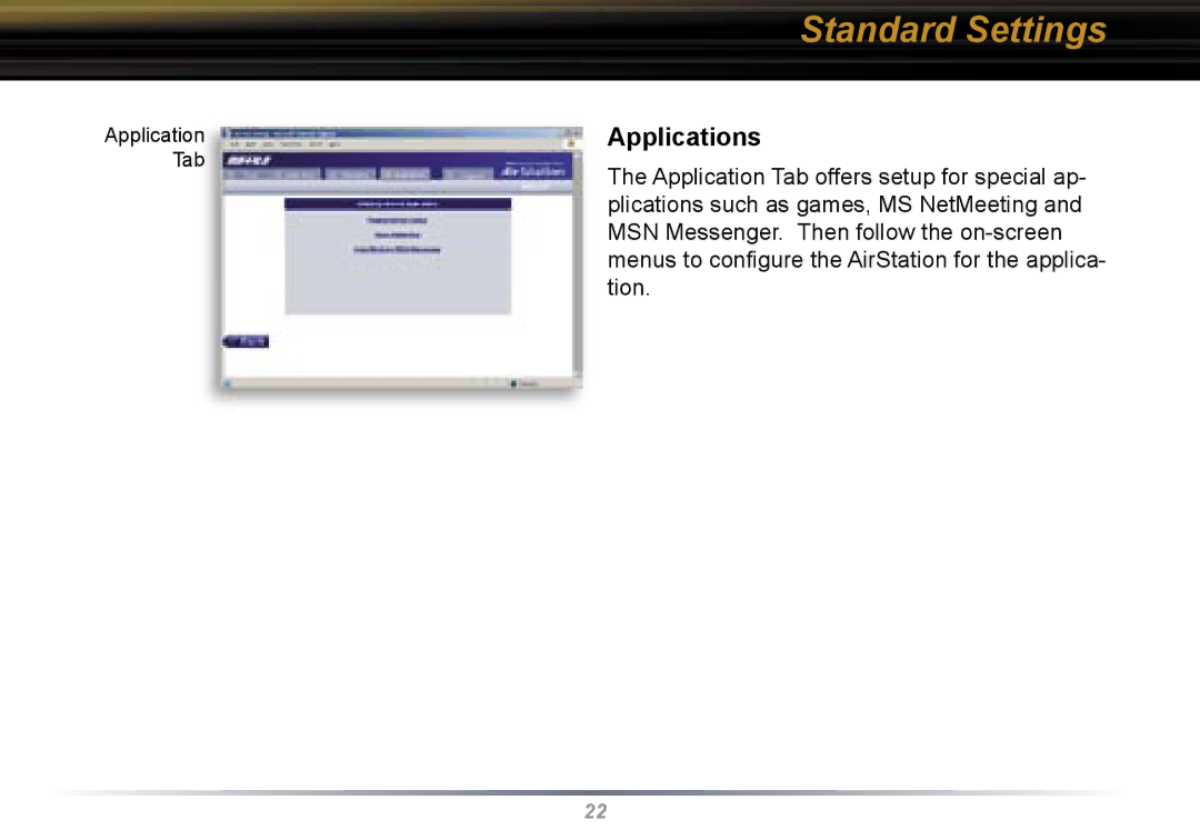 Buffalo Technology WBR2-G54 user manual Applications 