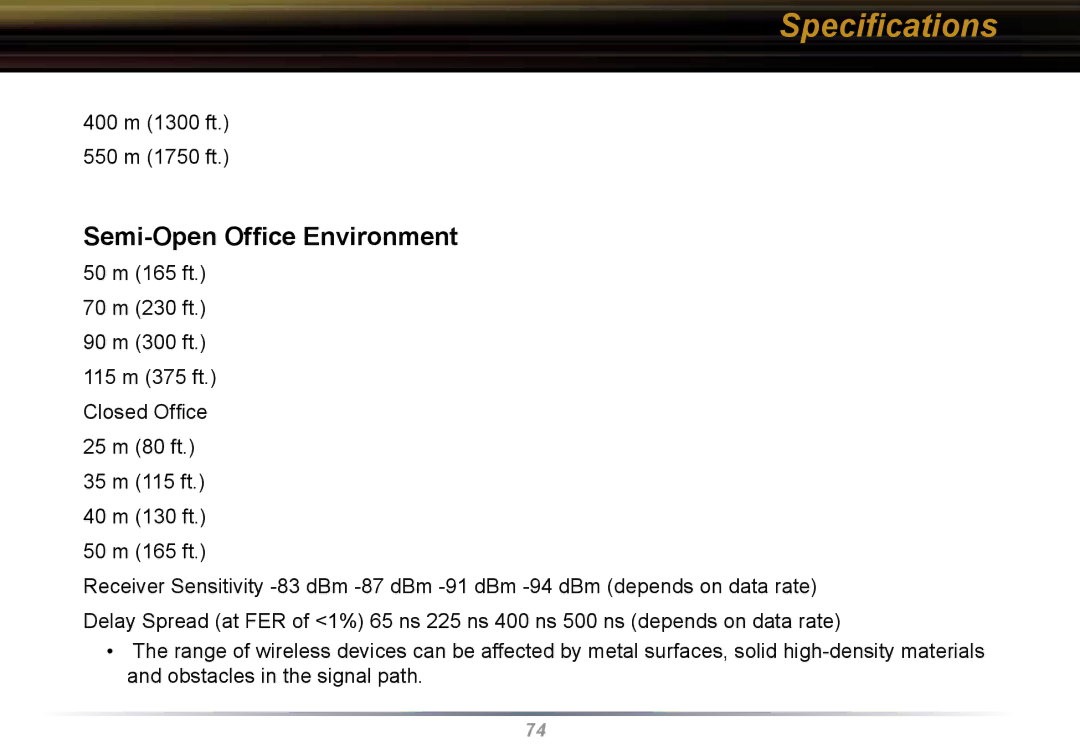 Buffalo Technology WBR2-G54 user manual Semi-Open Ofﬁce Environment 