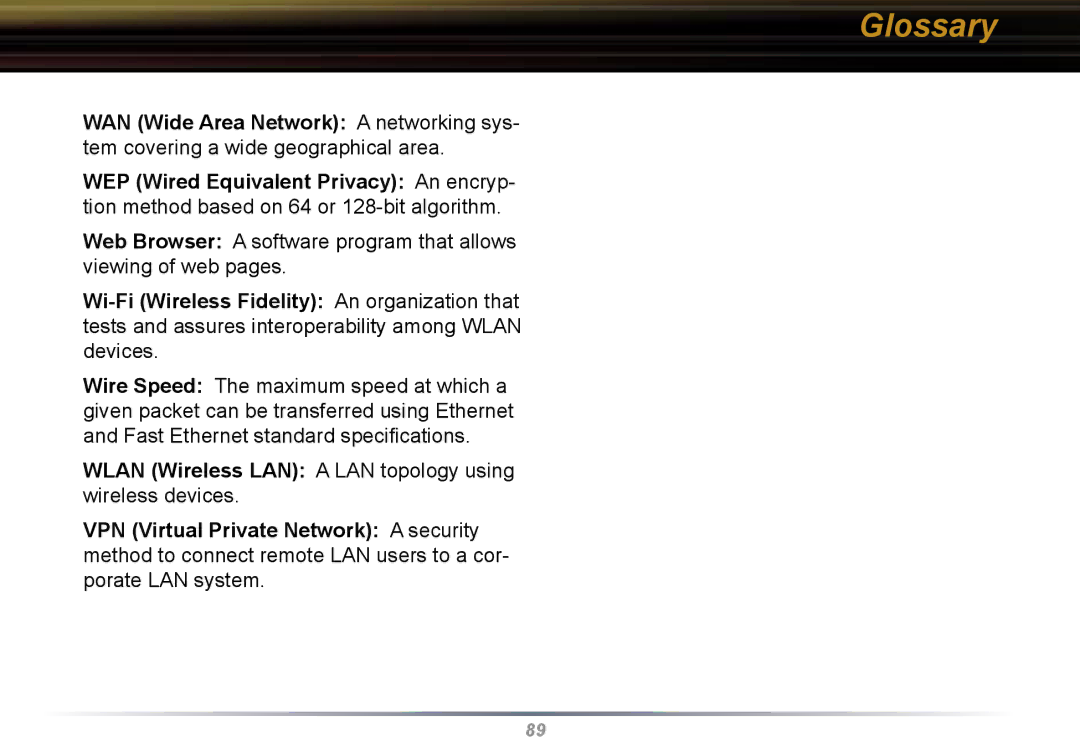 Buffalo Technology WBR2-G54 user manual Glossary 