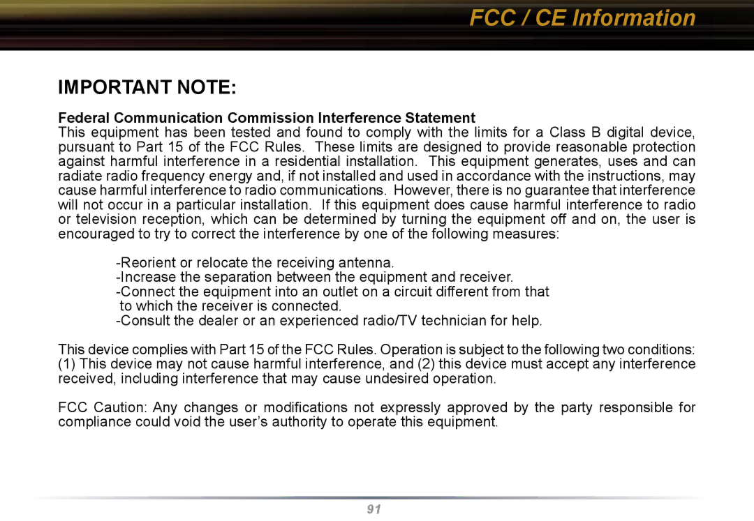 Buffalo Technology WBR2-G54 user manual Important Note, Federal Communication Commission Interference Statement 