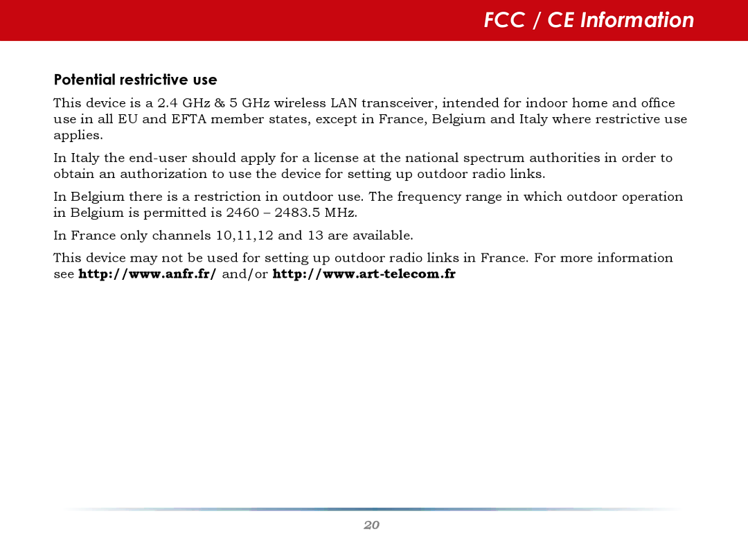 Buffalo Technology WCA-G warranty FCC / CE Information 