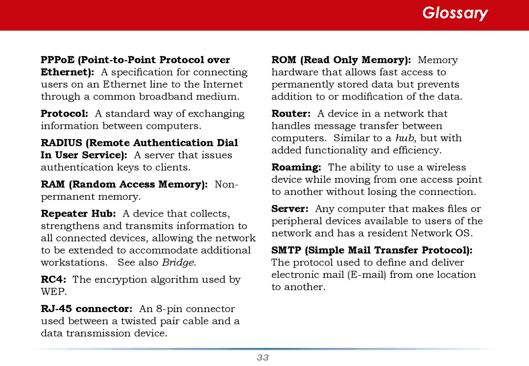 Buffalo Technology WHR-G125 user manual Glossary 