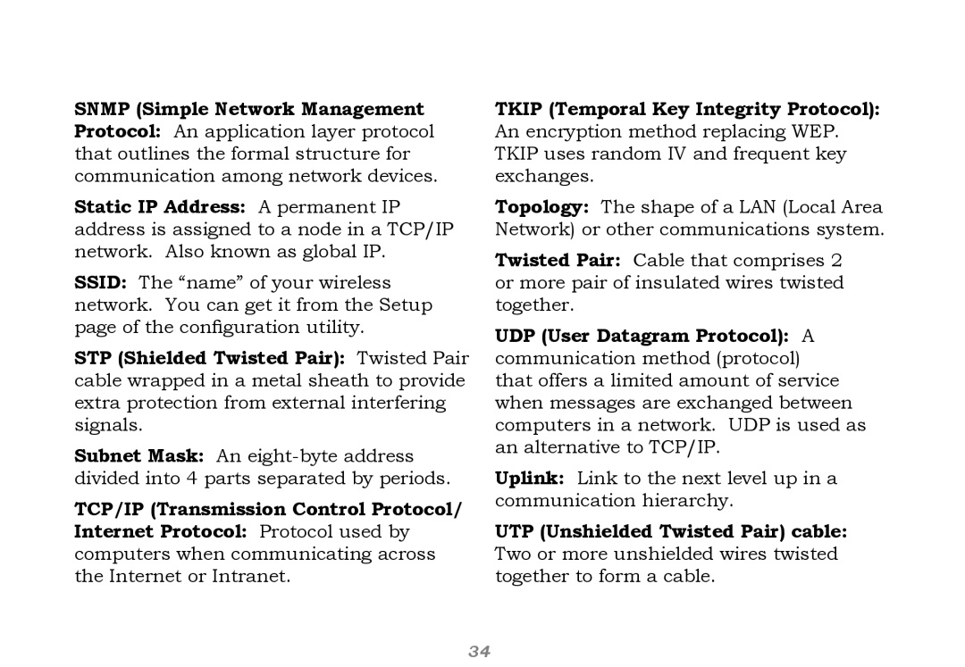 Buffalo Technology WHR-G125 user manual UDP User Datagram Protocol a 