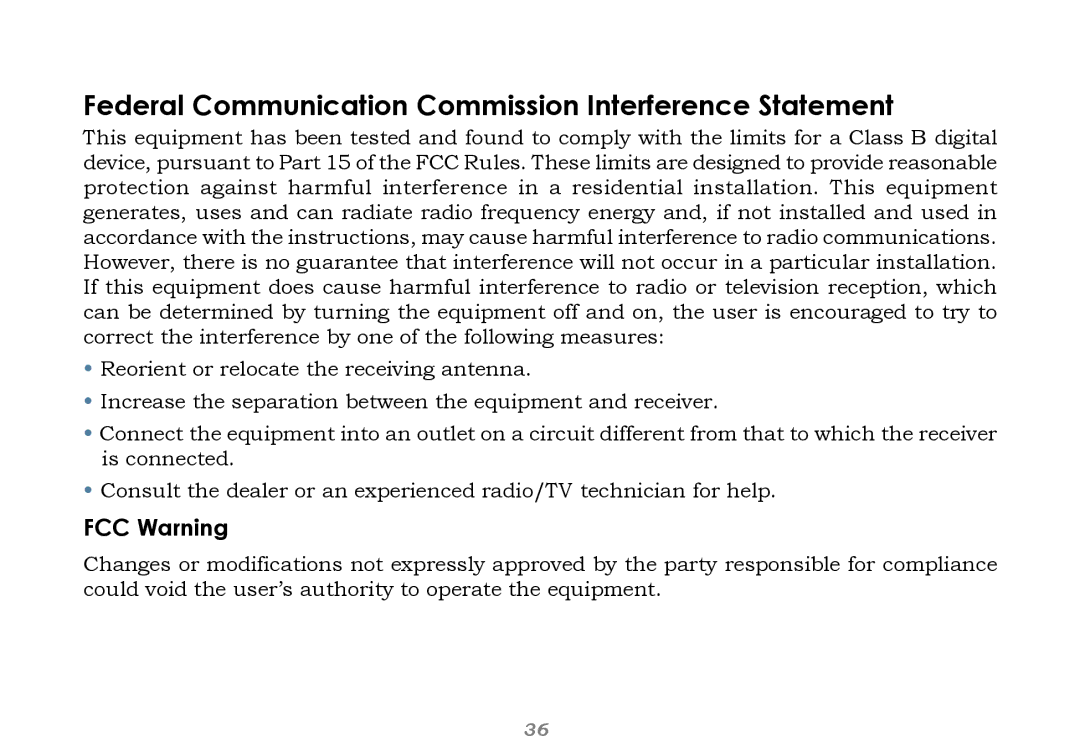 Buffalo Technology WHR-G125 user manual FCC / CE Information, Federal Communication Commission Interference Statement 