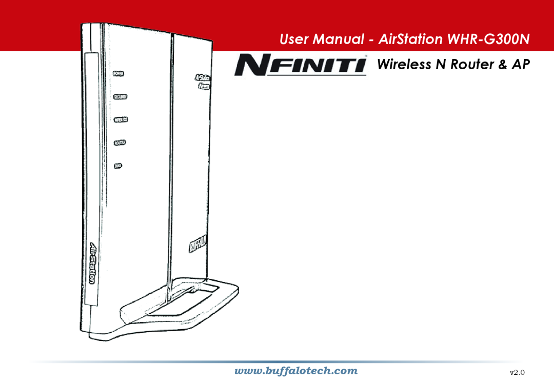 Buffalo Technology WHR-G300N-US user manual User Manual - AirStation WHR-G300N, Wireless N Router & AP 