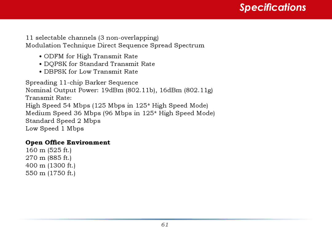 Buffalo Technology WHR-G54S user manual 270 m 885 ft 400 m 1300 ft 550 m 1750 ft 