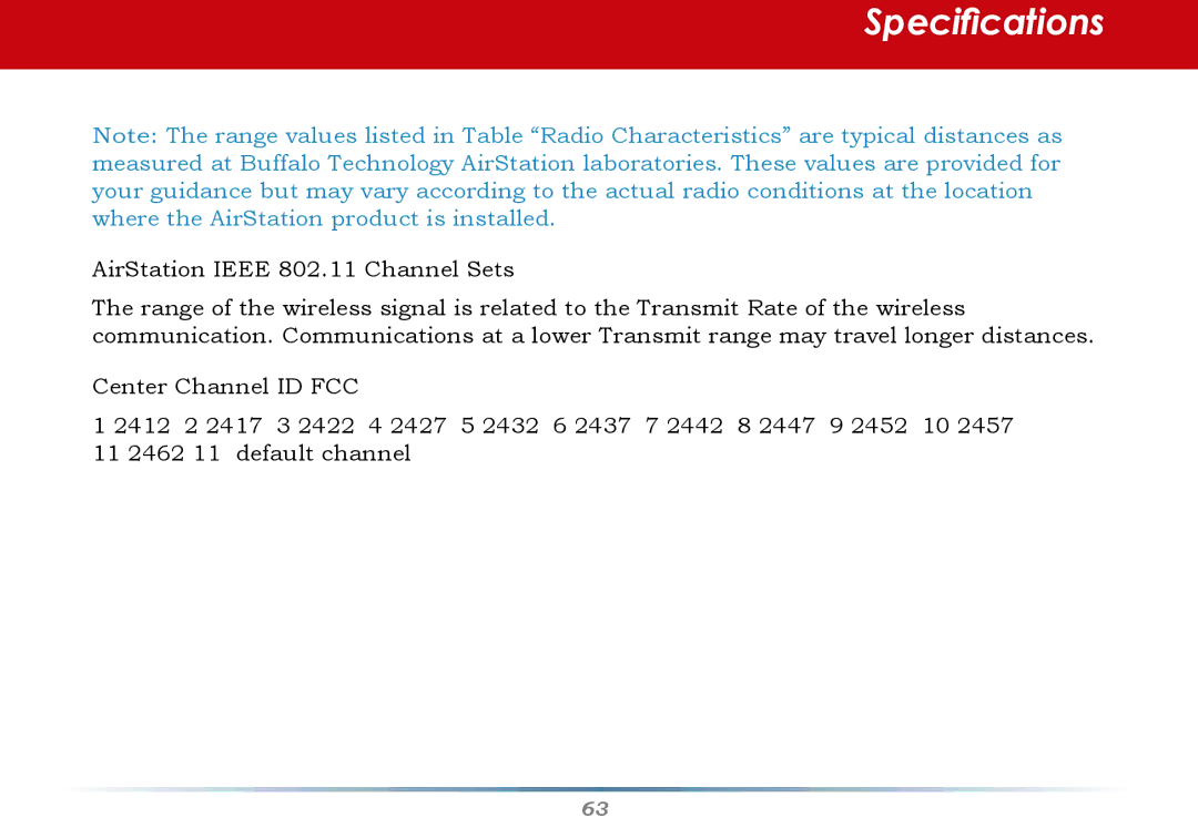 Buffalo Technology WHR-G54S user manual AirStation Ieee 802.11 Channel Sets 