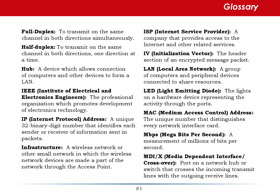 Buffalo Technology WHR-G54S user manual Glossary 