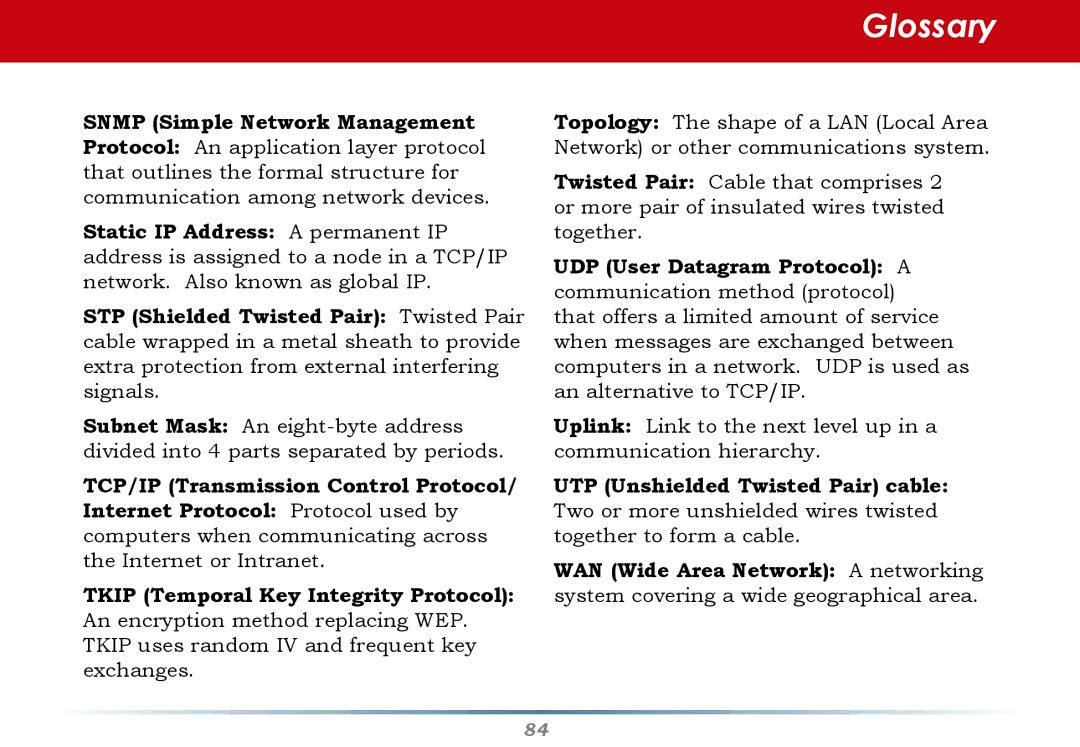 Buffalo Technology WHR-G54S user manual Glossary 