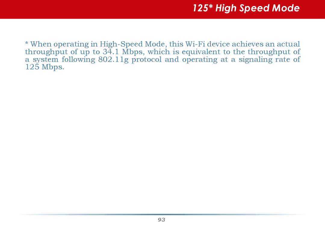 Buffalo Technology WHR-G54S user manual 125* High Speed Mode 