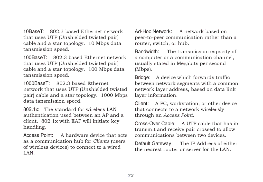 Buffalo Technology WHR-HP-G54 user manual Glossary 