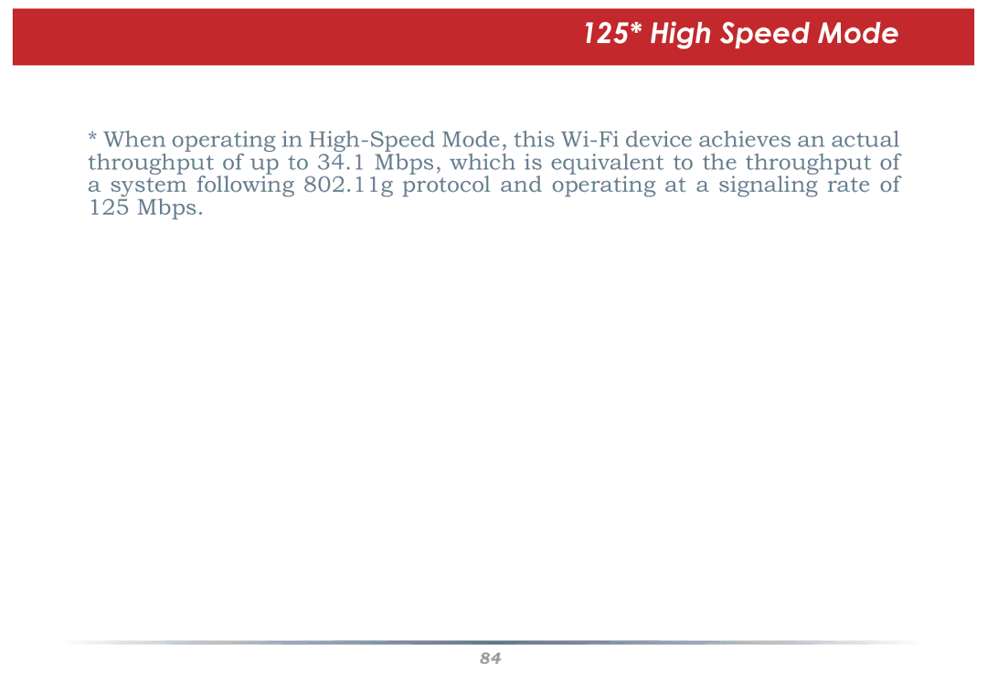 Buffalo Technology WHR-HP-G54 user manual 125* High Speed Mode 