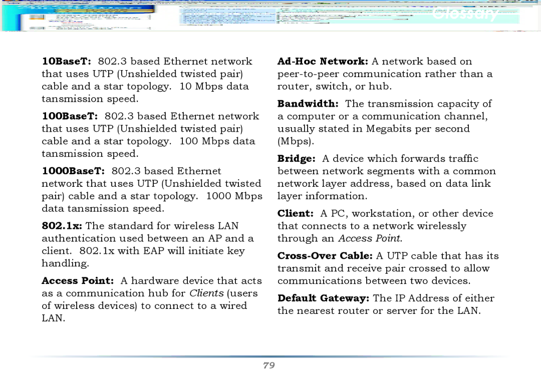 Buffalo Technology WHR-HP-G54 user manual Glossary 