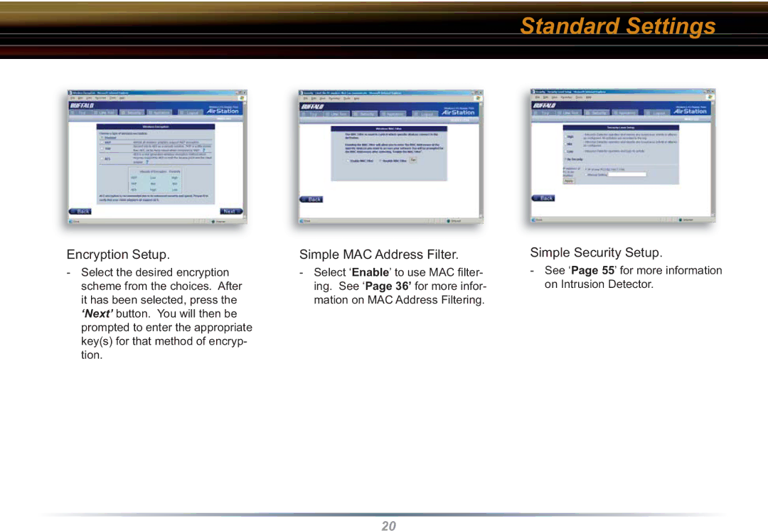 Buffalo Technology WHR3-G54 user manual Simple Security Setup 