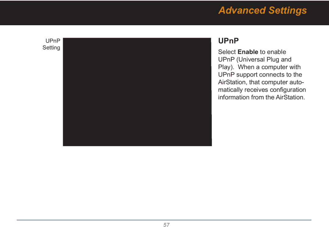 Buffalo Technology WHR3-G54 user manual UPnP 