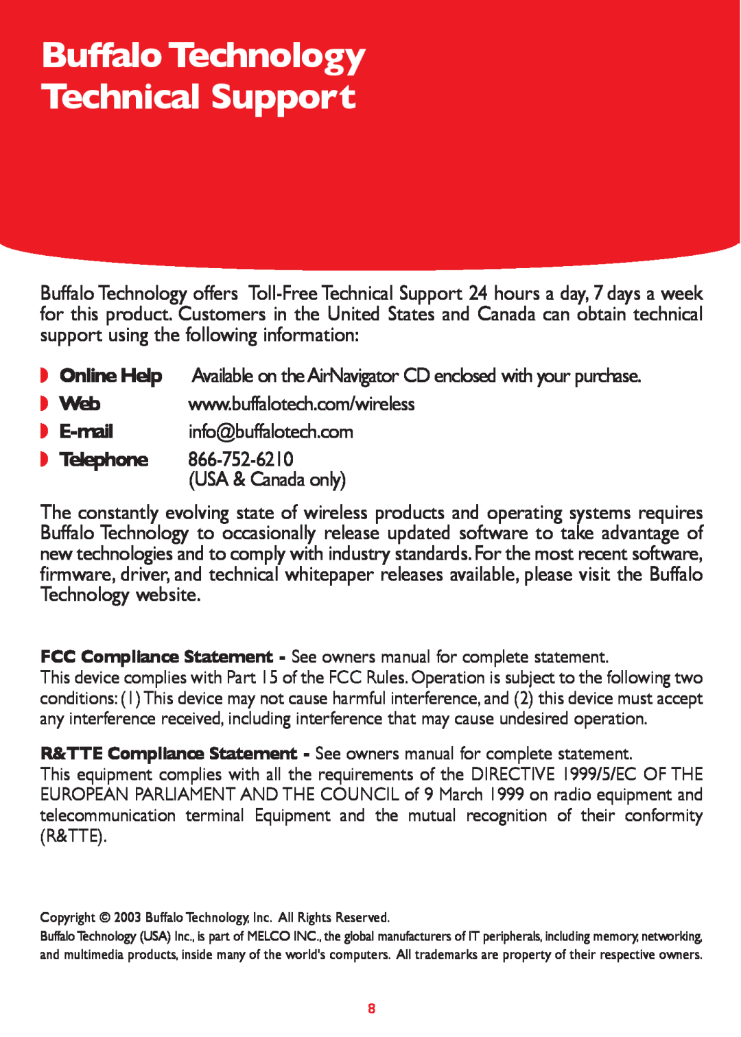 Buffalo Technology WLA-G54 setup guide BuffaloTechnology Technical Support 