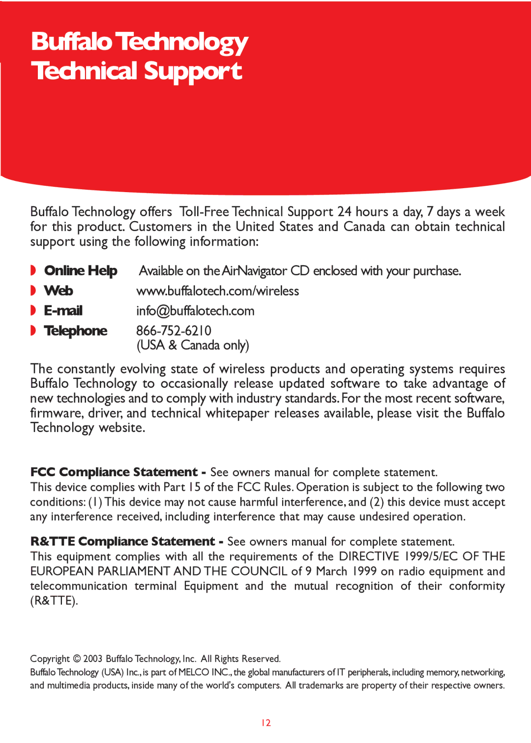 Buffalo Technology WLA-G54 setup guide BuffaloTechnology Technical Support 