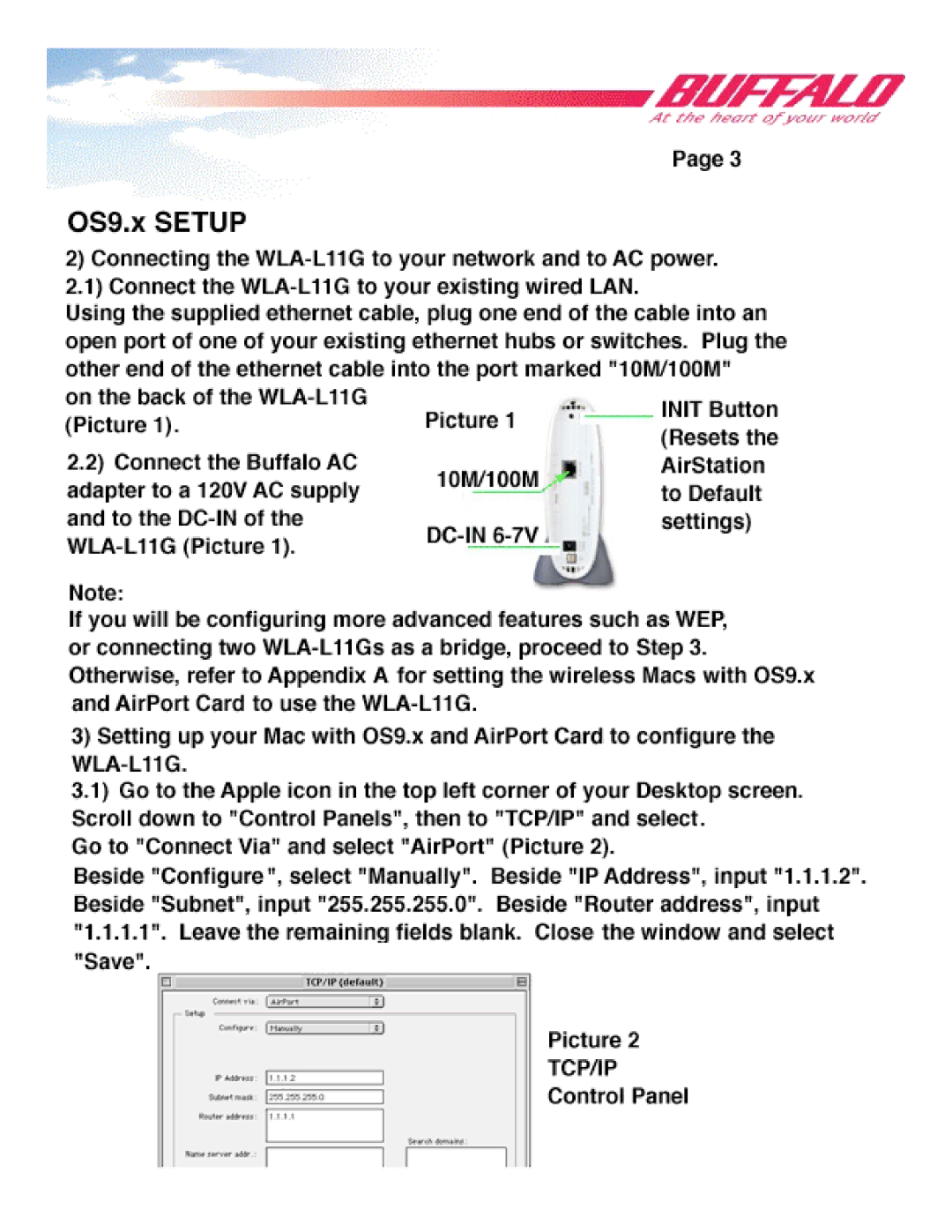 Buffalo Technology WLA-L11 manual 