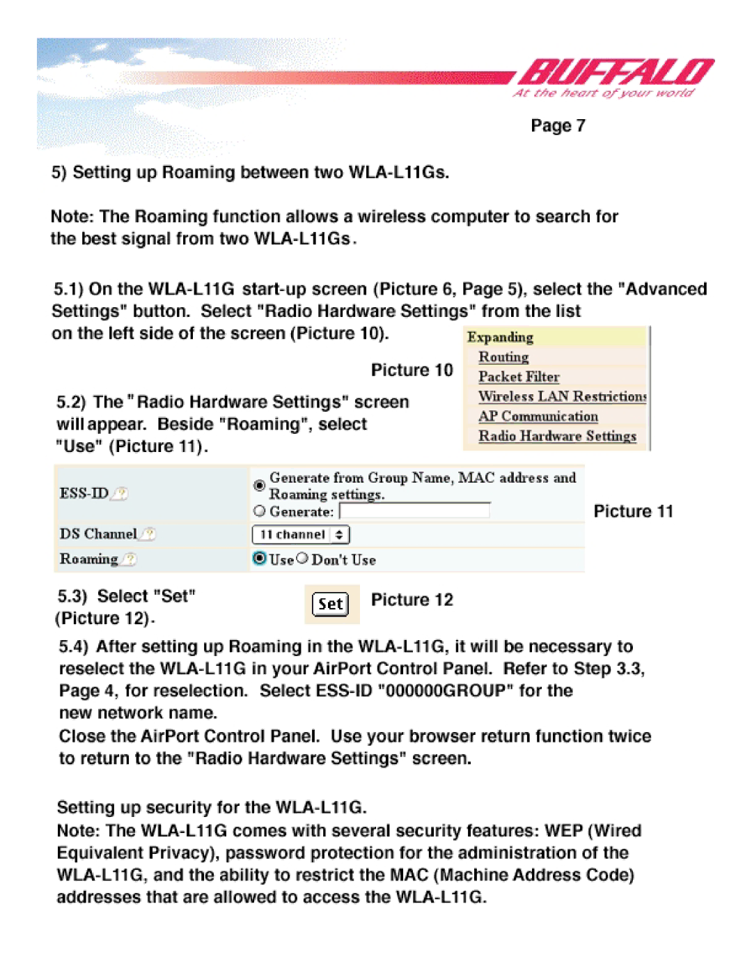 Buffalo Technology WLA-L11 manual 