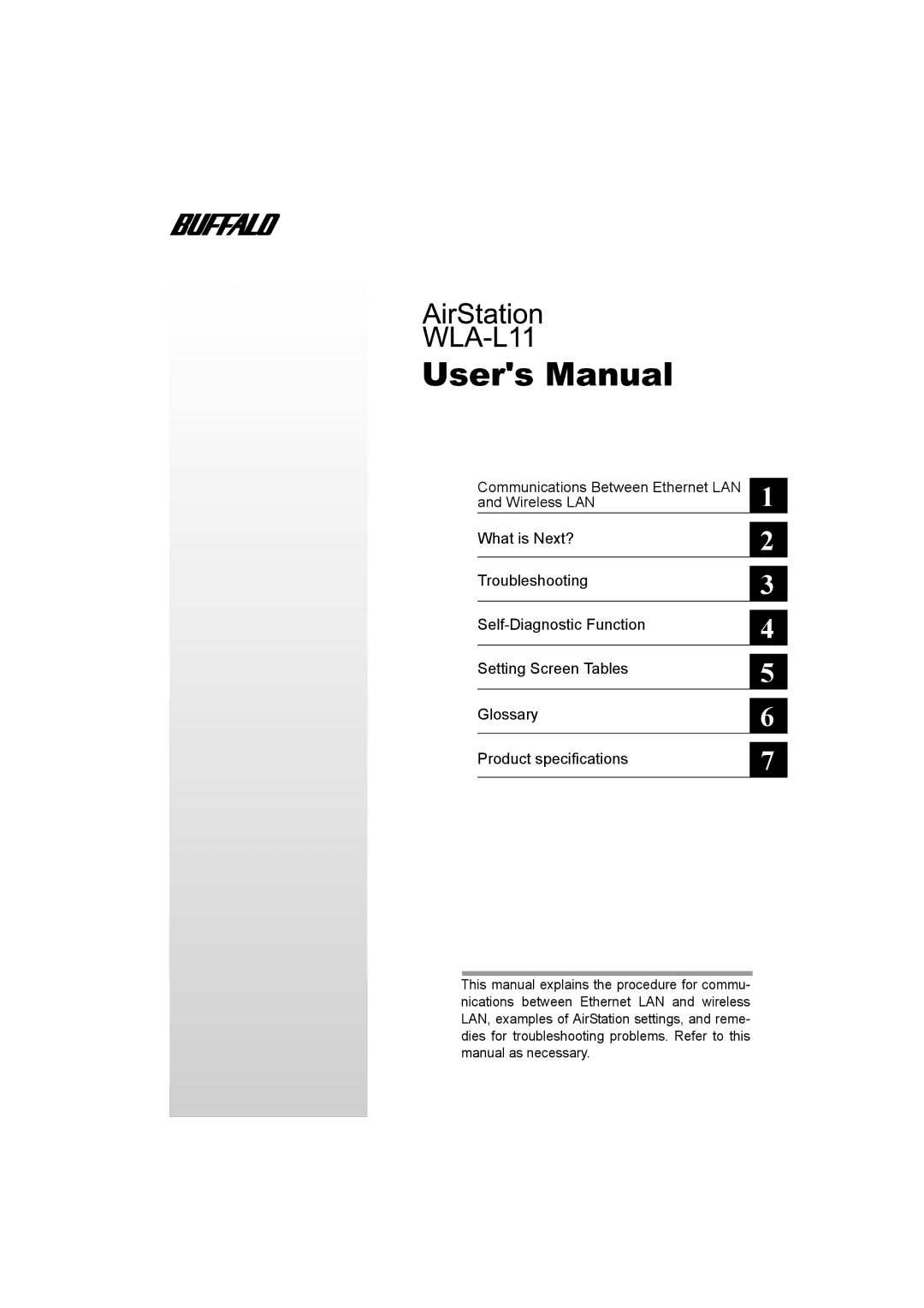 Buffalo Technology WLA-L11 specifications 