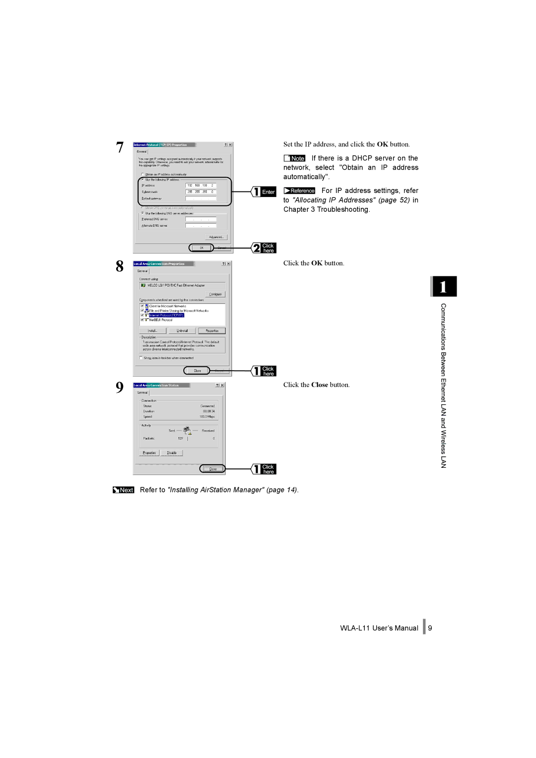 Buffalo Technology WLA-L11 specifications To Allocating IP Addresses page 52 