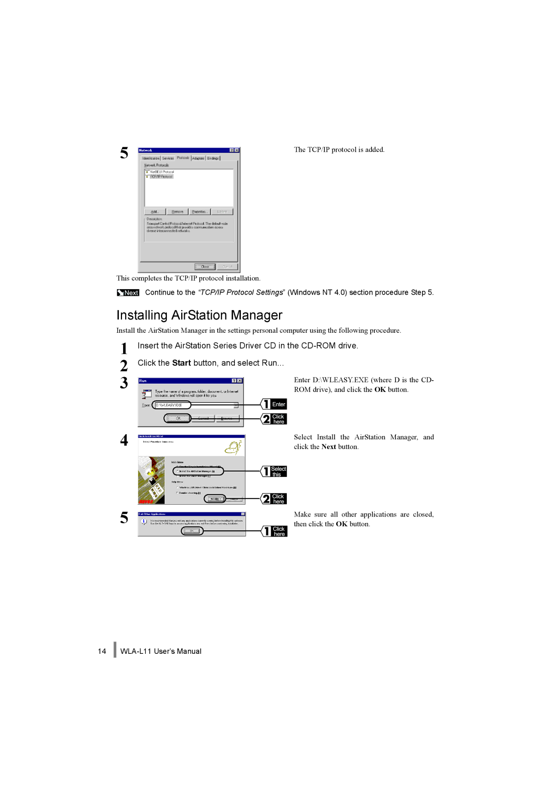 Buffalo Technology WLA-L11 specifications Installing AirStation Manager 