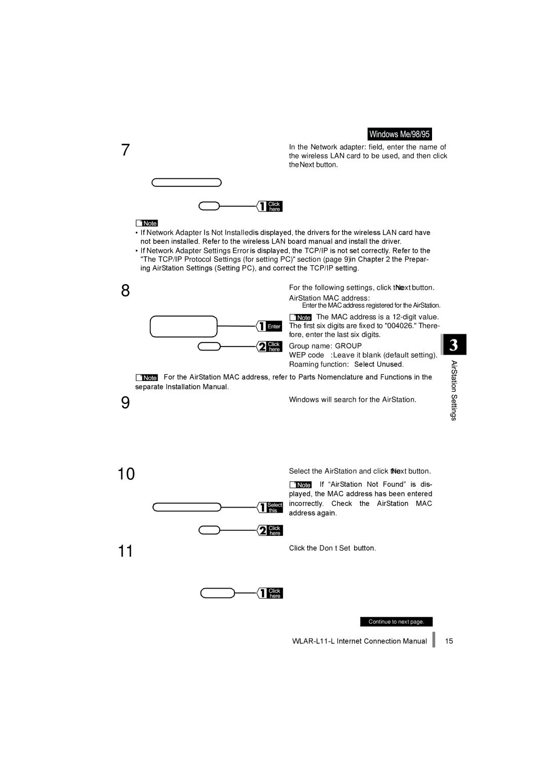 Buffalo Technology WLAR-L11-L manual AirStation MAC address 