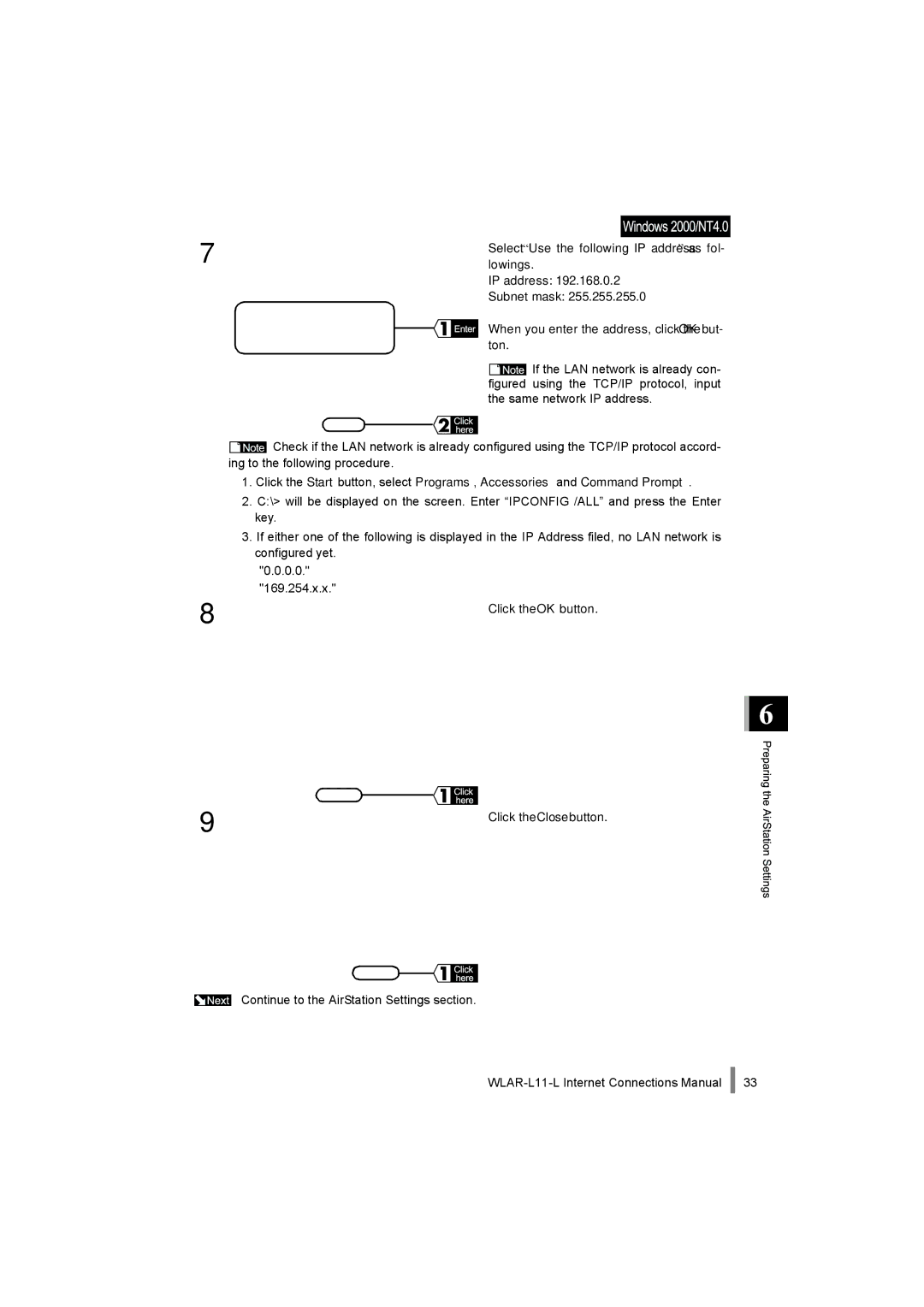 Buffalo Technology WLAR-L11-L manual Click the OK button Click the Close button 